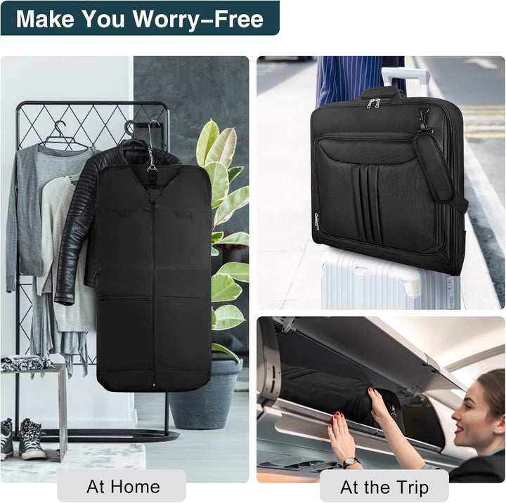 Multifunctionele opvouwbare reiskledingtas; waterdichte handbagage voor kostuums en als ruime weekendtas.