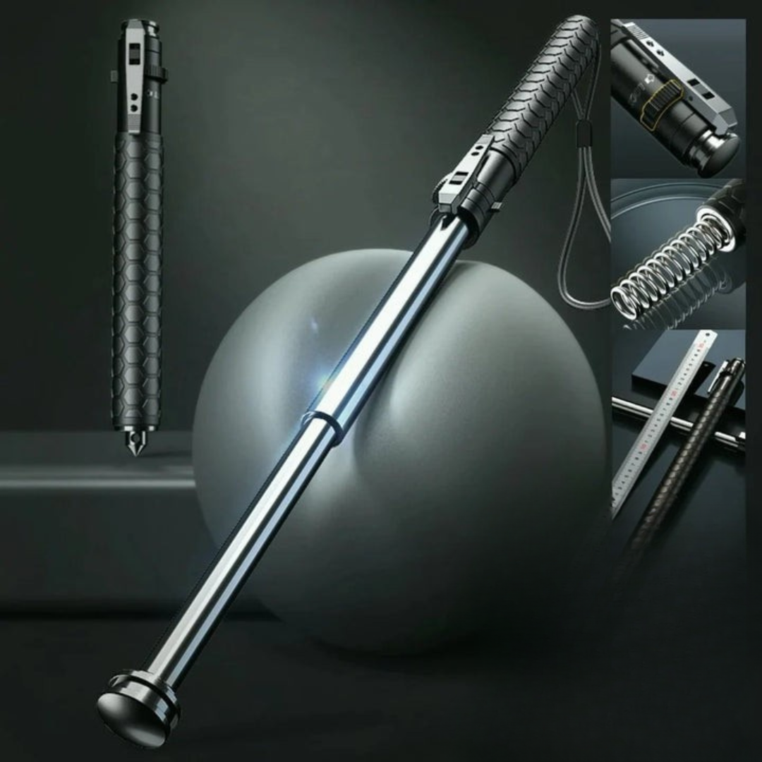Stevige zelfverdedigingsstok met ergonomische grip, biedt persoonlijke bescherming en wandelondersteuning outdoor.
