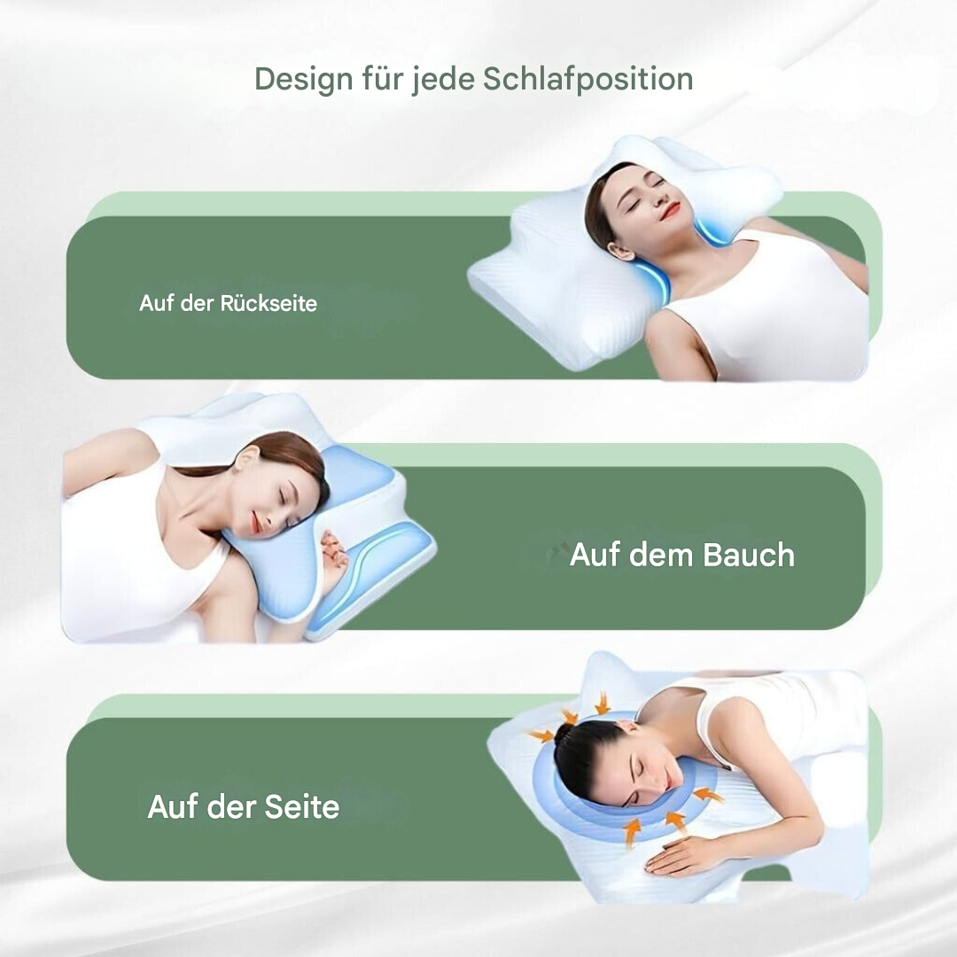 Premium Mayer orthopedisch kussen van traagschuim, ergonomisch design voor nek- en rugcomfort en optimale slaap.