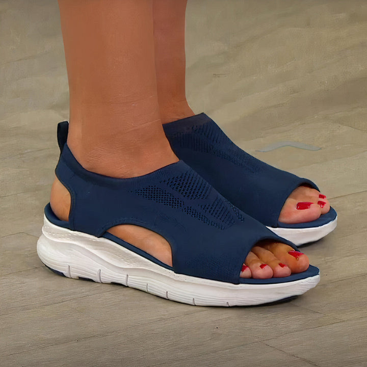 "Orthopedische dames sandalen, blauw, stijlvol design, comfortabel, geschikt voor zomerse dagen, maat EU 35-45"