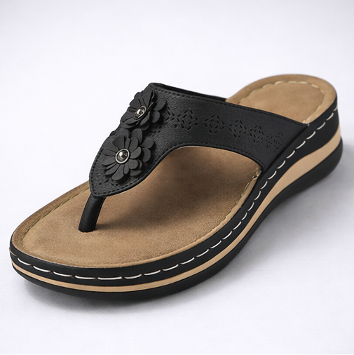 Comfortabele zomerse slippers voor dames, model Josine, met antislip zolen.