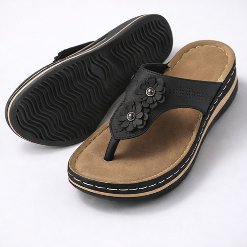 Ervaar pijnverlichting met deze elegante orthopedische dames slippers Josine.