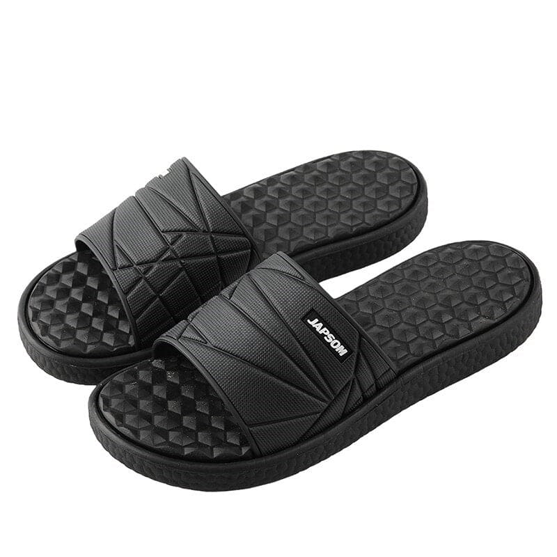 Orthopedische herenslippers met ademend bovenwerk en comfortabel voetbed, ideaal voor thuis en buiten.