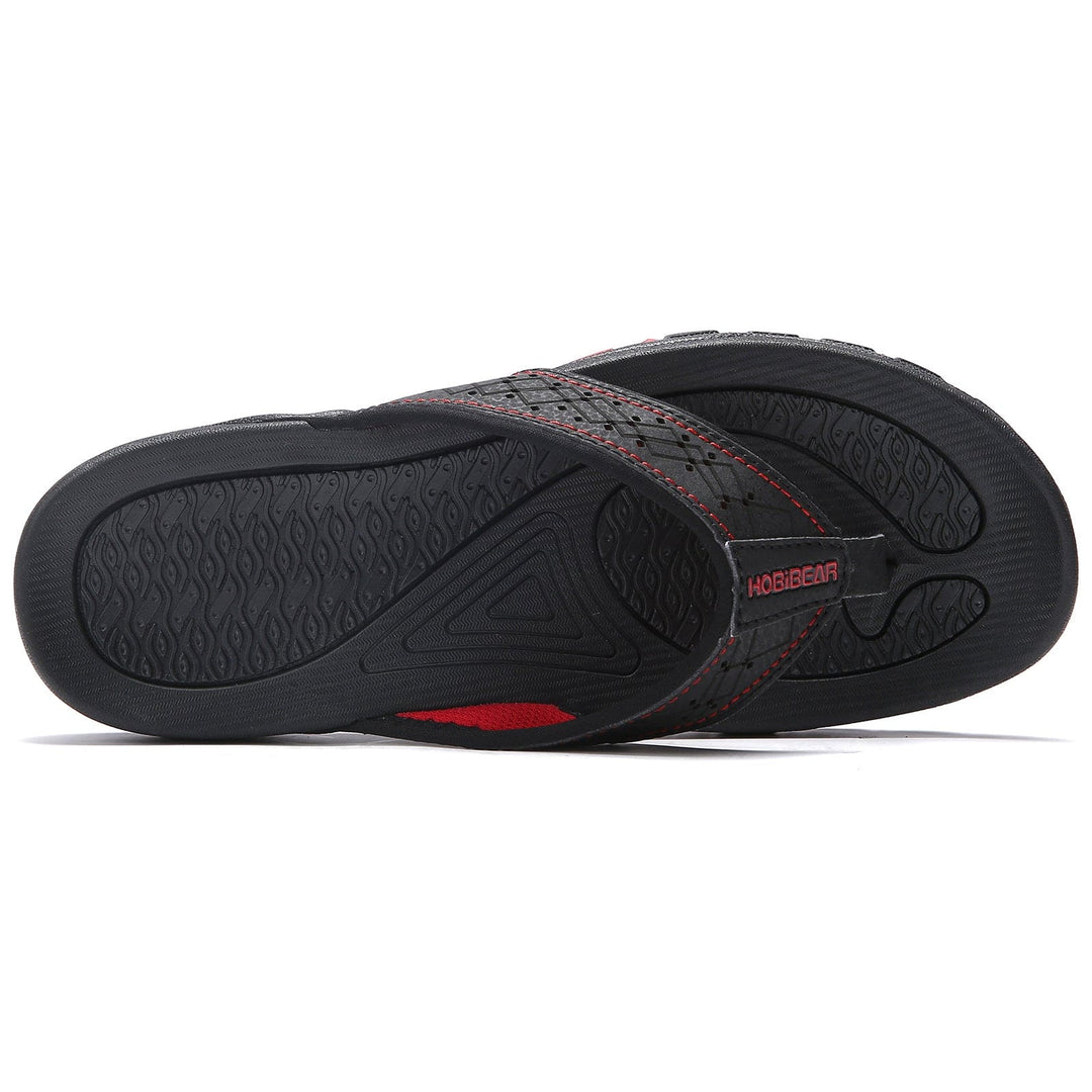 Orthopedische herenslippers met ademend bovenwerk en comfortabel voetbed, ideaal voor thuis en buiten.