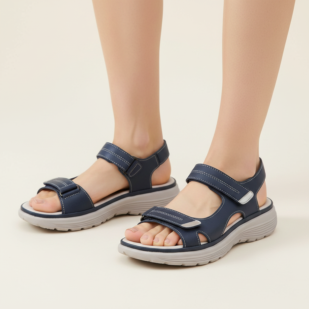 Orthopedische unisex sandalen Sonja voor ultiem comfort en voetondersteuning, ideaal bij hielspoor en platvoeten.