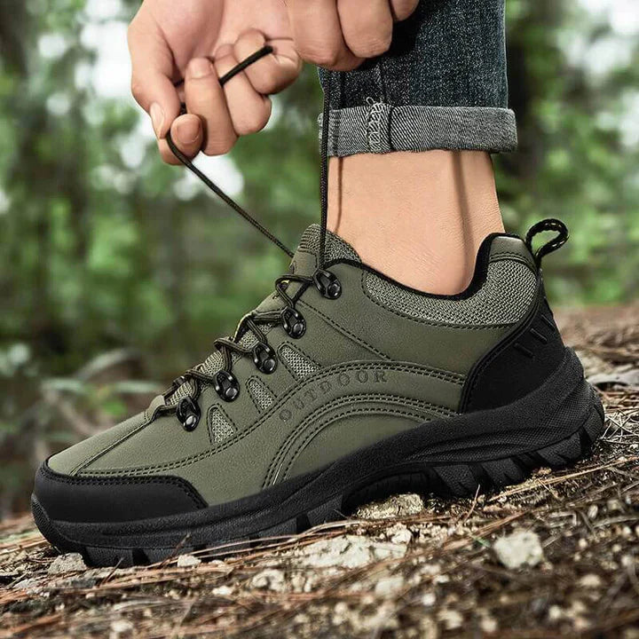 "Orthopedische wandelschoenen voor heren, groen; waterdicht, ademend en stijlvol voor elke weersomstandigheid"
