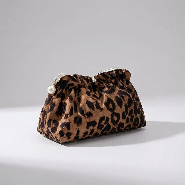 Compacte make-up tas, cosmetische pouch, en handtas organizer. Stijlvolle ruffle top opbergtas met rits, ideaal voor reizen.