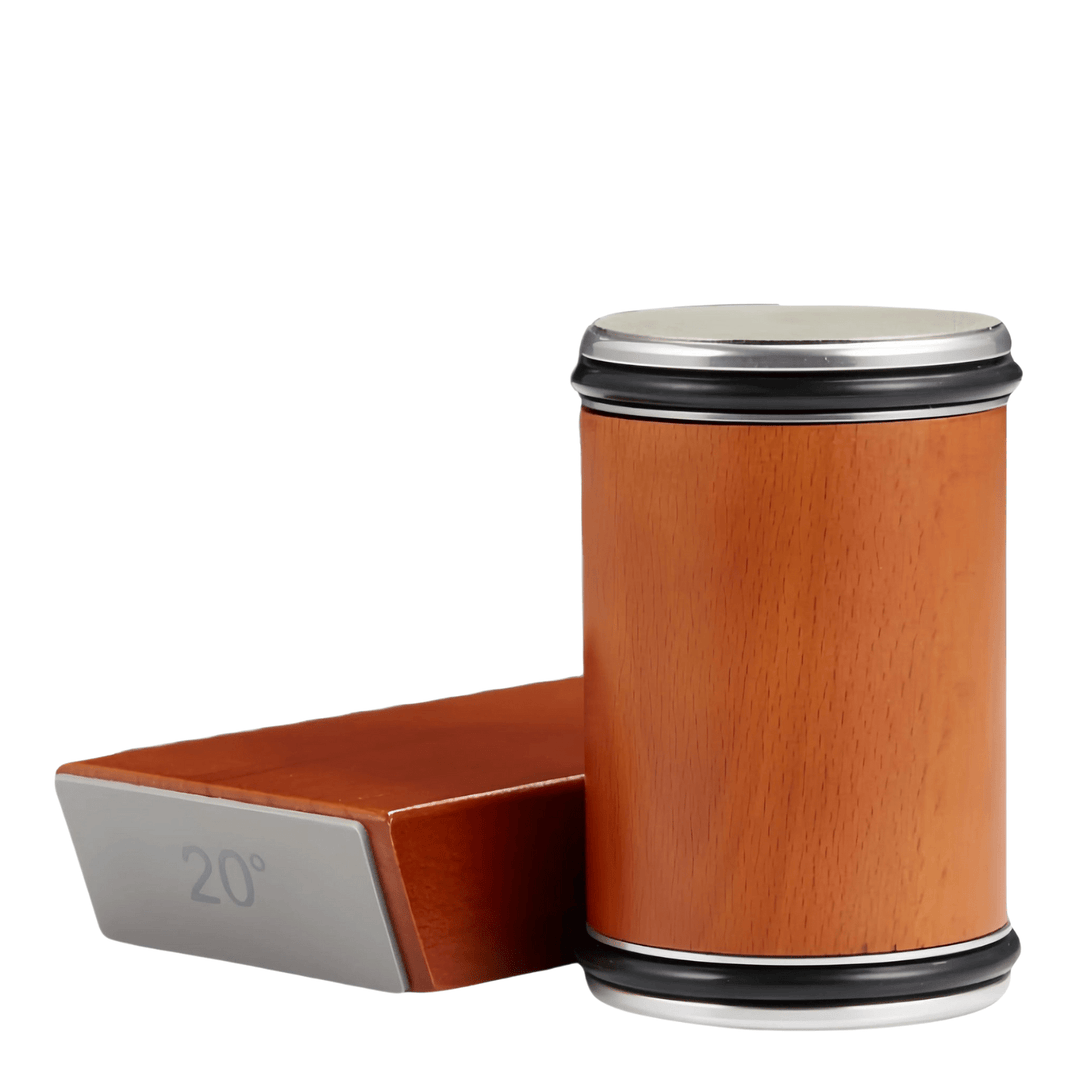 Premium houten messenslijper voor vlijmscherpe messen, essentieel keukenaccessoire voor precisie.
