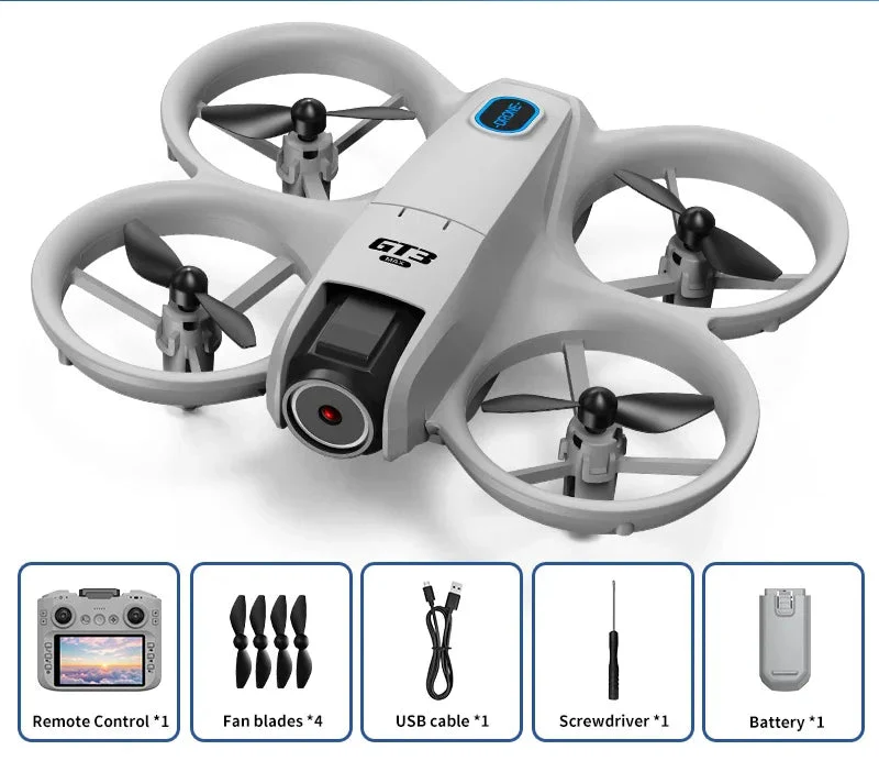 FPV weergave van de 8K UHD video drone, die de live-beelden toont voor een meeslepende vliegervaring.