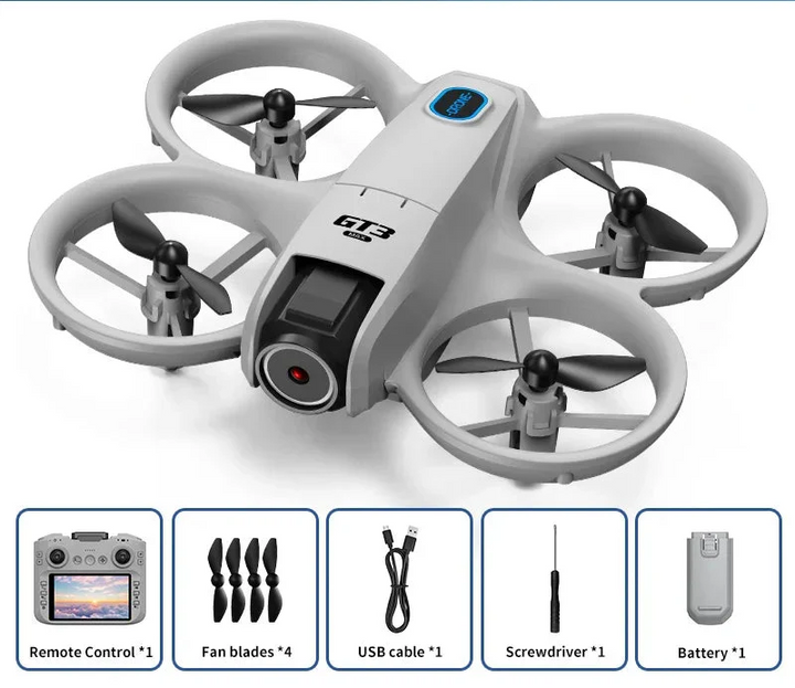 FPV weergave van de 8K UHD video drone, die de live-beelden toont voor een meeslepende vliegervaring.