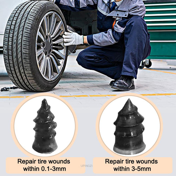 Vacuüm bandenreparatie met deze professionele set; perfect voor het dichten van gaten veroorzaakt door spijkers.