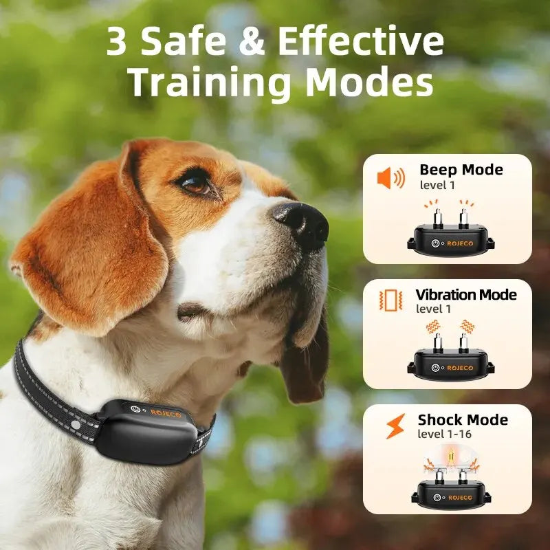 Afstandsbediening voor de ProTrain oplaadbare waterdichte trainingshalsband, essentieel voor effectieve hondentraining.