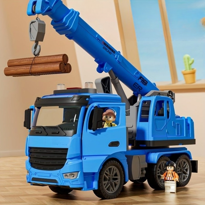 Groot formaat speelgoed kraanwagen voor urenlang interactief bouwplezier voor jongens en meisjes.