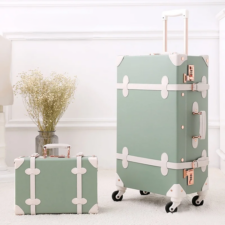 Compacte en grote retro koffers Valencia. Hardcase set voor al je reisbehoeften met vintage flair.