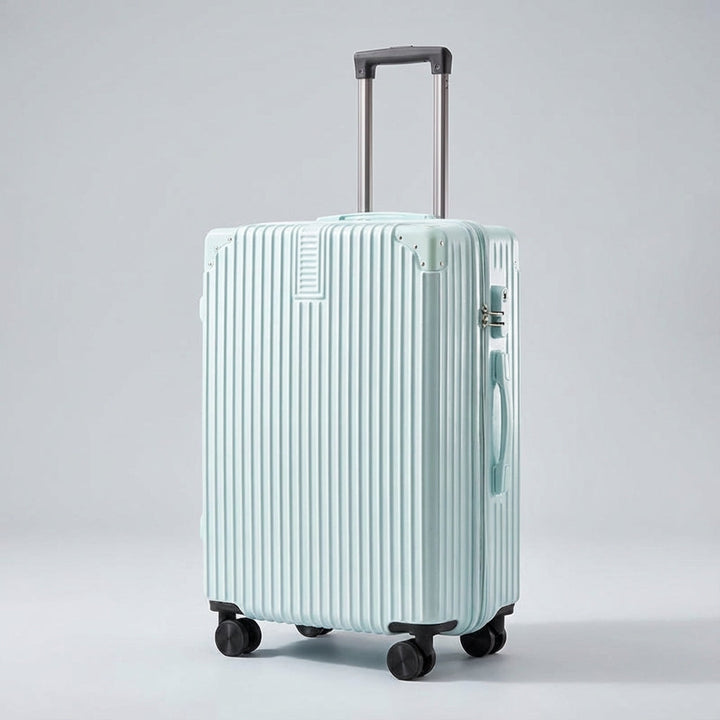 Lichtgewicht retro bagage met soepele wielen en stevige hoekbescherming, ideaal voor comfortabel vakantievervoer.