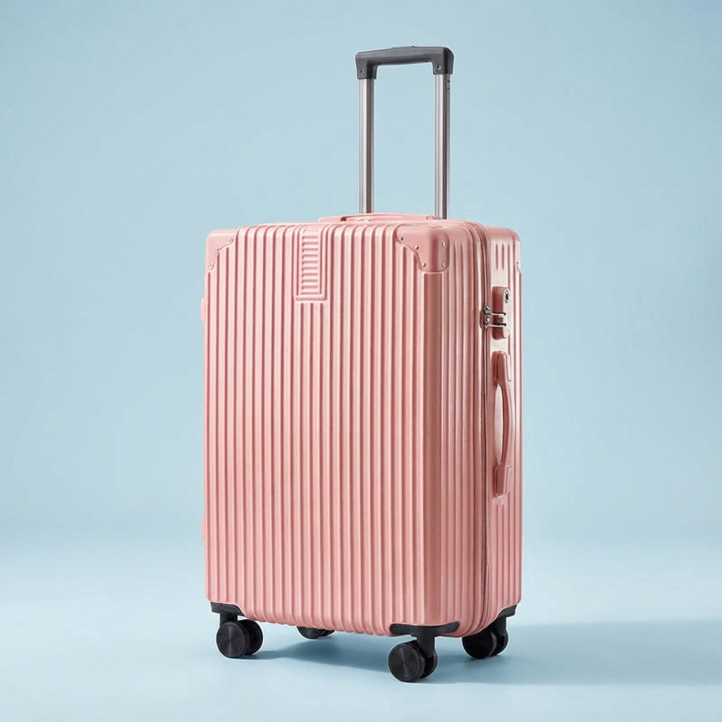 Casevo retro reiskoffer met metalen hoekbescherming en duurzame constructie, een must-have voor elke reis.