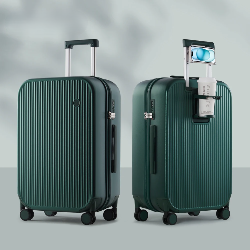 Stijlvolle hardcase reiskoffer Lyon met spinnerwielen en bekerhouder. Jouw perfecte reispartner.