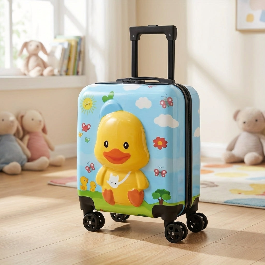 Rode TotsCase kinderkoffer, compacte handbagage voor vrolijke reizen. Lichtgewicht kinder reiskoffer.