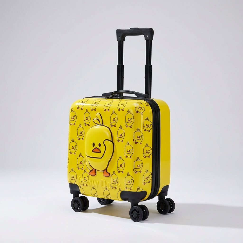 Praktische kinderkoffer, compact en lichtgewicht voor vliegreizen. Perfecte reisbagage voor kinderen.