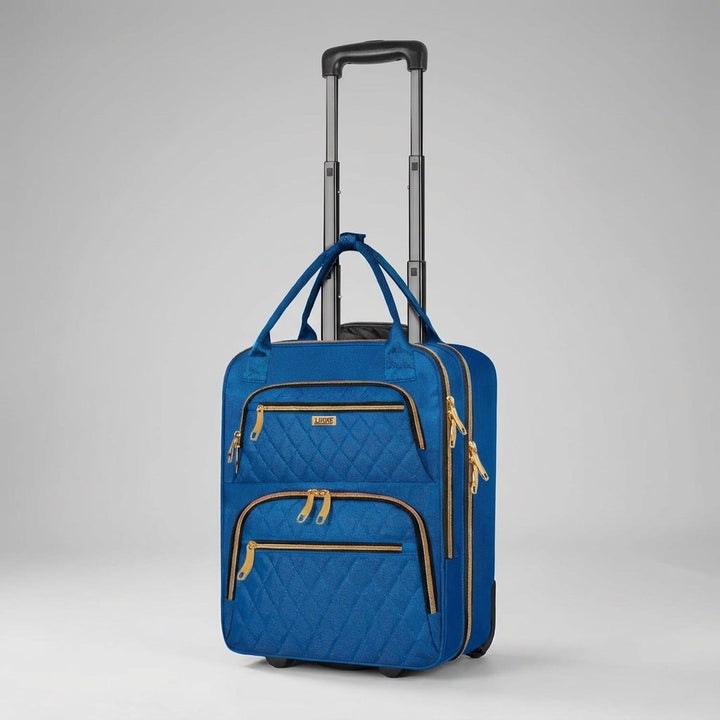 Praktische roltrolley met ruim laptopvak en soepele wielen, perfecte reisbagage voor reizen.