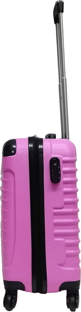 Praktische 2-delige roze hardcase koffer set Palermo voor weekendtrips of lange vakanties, met wielen.