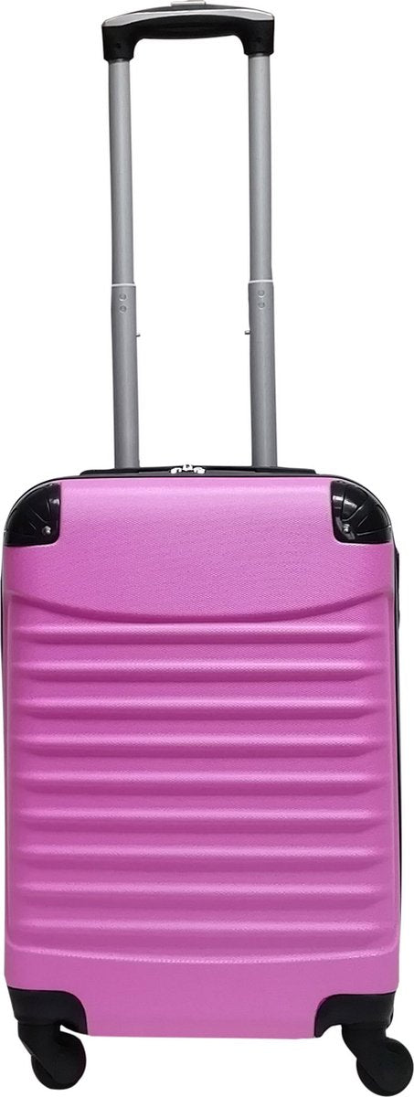 Comfortabele roze hardcase koffer set Palermo van ABS voor al je bagage, met 2 koffers en wielen.
