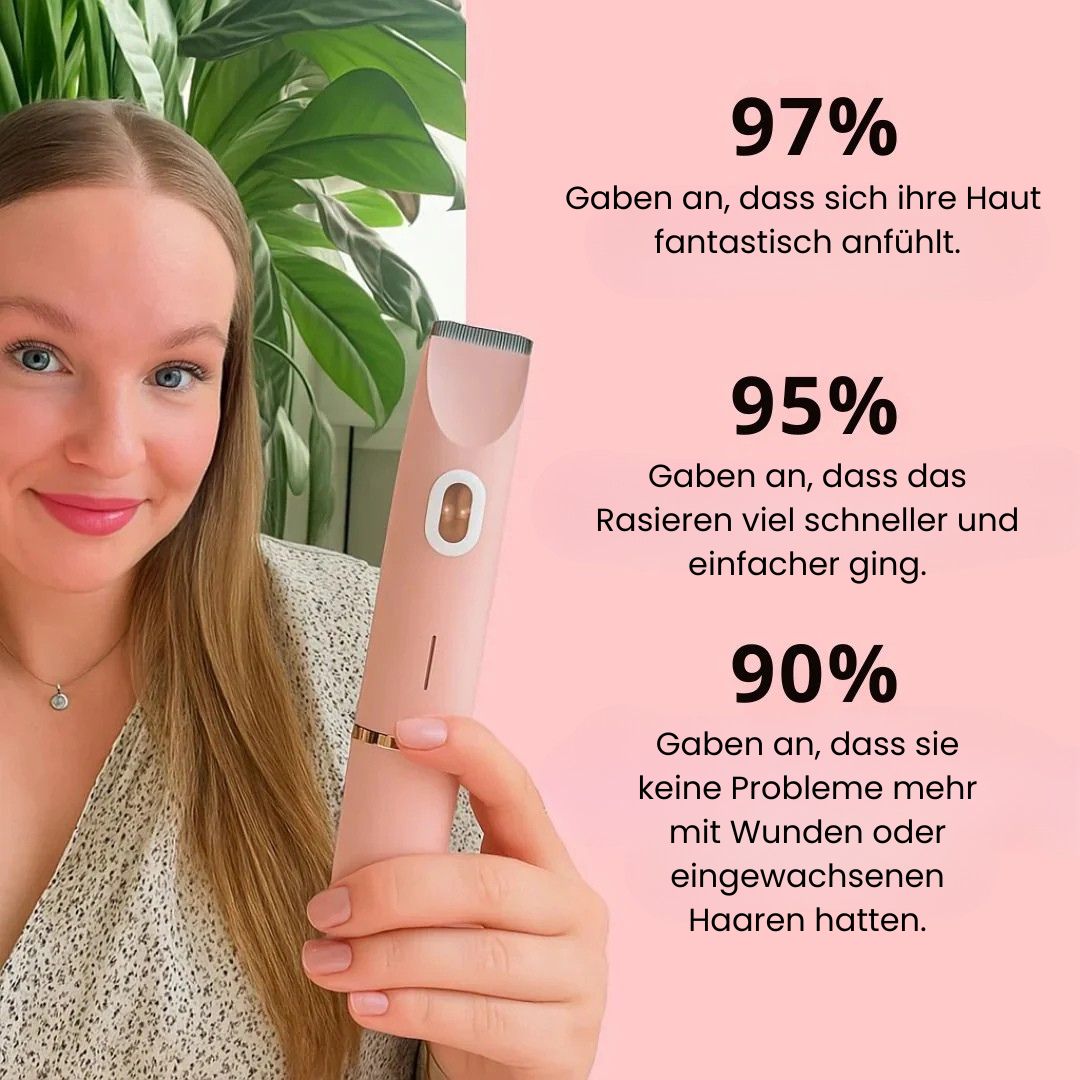 USB oplaadbaar dames scheerapparaat, roze. Voor een comfortabele ontharingservaring.