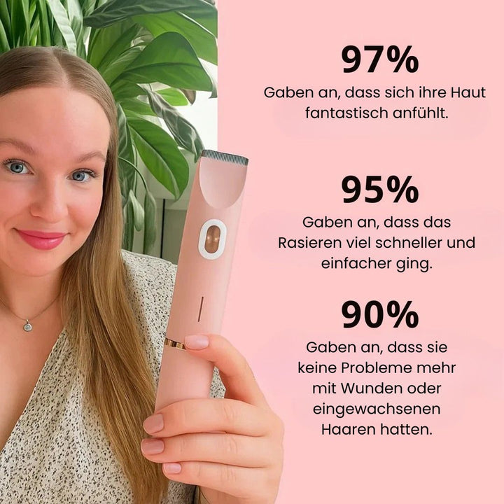 USB oplaadbaar dames scheerapparaat, roze. Voor een comfortabele ontharingservaring.