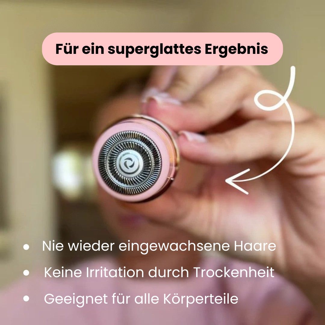 Waterdicht elektrisch scheerapparaat voor dames; ideaal voor gevoelige huid, USB oplaadbaar.