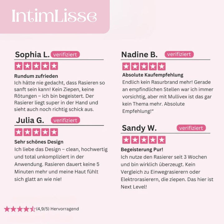 Elektrisch dames scheerapparaat; waterdicht, roze. Voor een gladde en verzorgde huid.