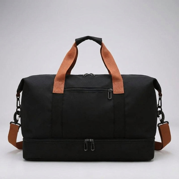 Unisex sporttas/reistas met apart schoenenvak houdt spullen geordend. Ideaal voor gym, reizen of weekend weg.