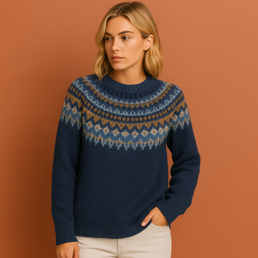 Elegante, tijdloze Scandinavische dames trui. Zachte gebreide oversized trui, ideaal voor koude herfst- en winterdagen.