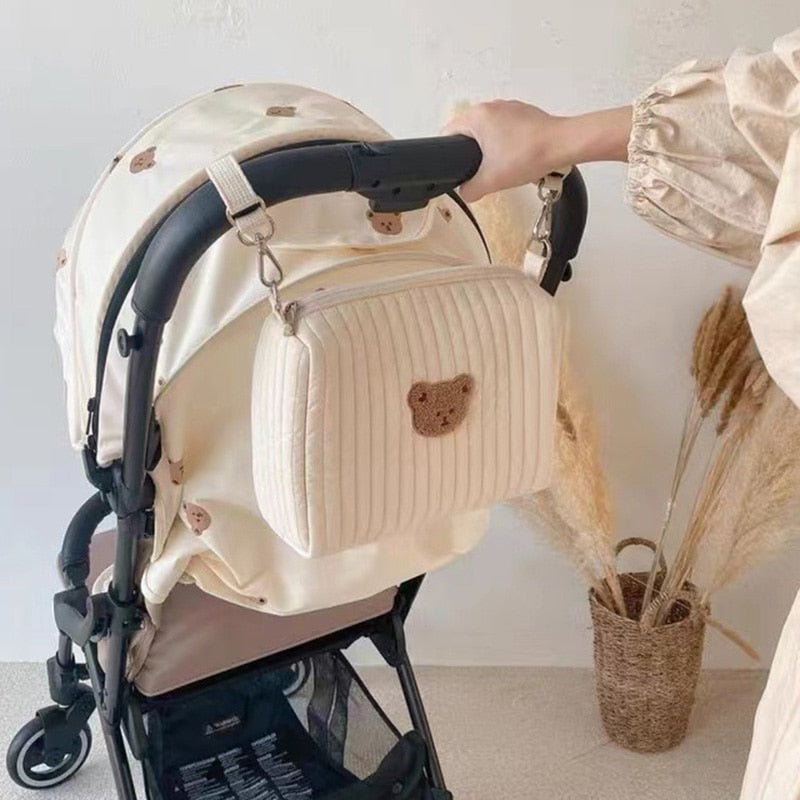 Schattige unisex beren luiertas, perfect voor jongens en meisjes, praktisch voor dagelijks gebruik.