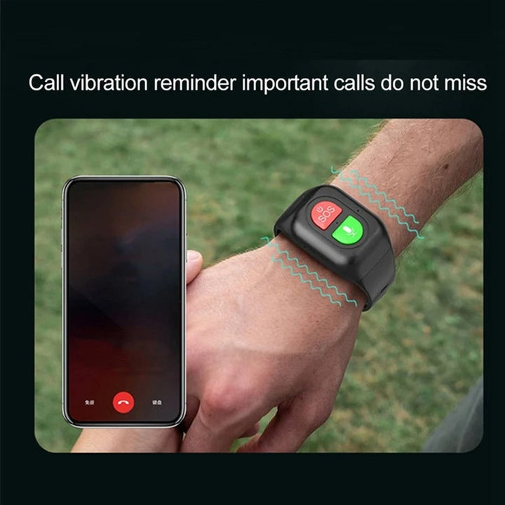 Senioren smartwatch met extra lange batterijduur en simkaart ondersteuning voor continue veiligheid en bereikbaarheid.