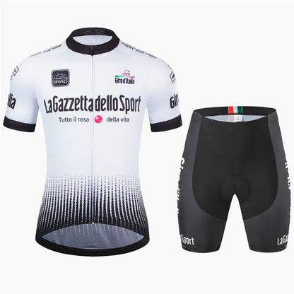 "Set Arjan heren fietskleding van hoogwaardige Castelli stof met short-sleeve en strakke professionele pasvorm voor fietstoch