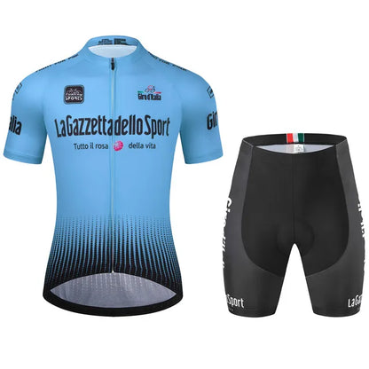 "Set Arjan heren fietskleding van hoogwaardige Castelli stof met short-sleeve en strakke professionele pasvorm voor fietstoch