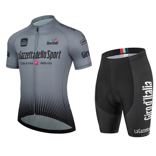 "Set Arjan heren fietskleding van hoogwaardige Castelli stof met short-sleeve en strakke professionele pasvorm voor fietstoch