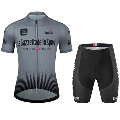 "Set Arjan heren fietskleding van hoogwaardige Castelli stof met short-sleeve en strakke professionele pasvorm voor fietstoch