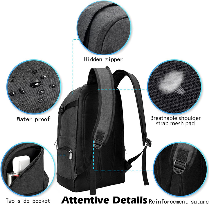 Interieur van de 15,6 inch laptoprugzak toont ruimte voor laptop, boeken en accessoires. Perfect voor studenten en werk.
