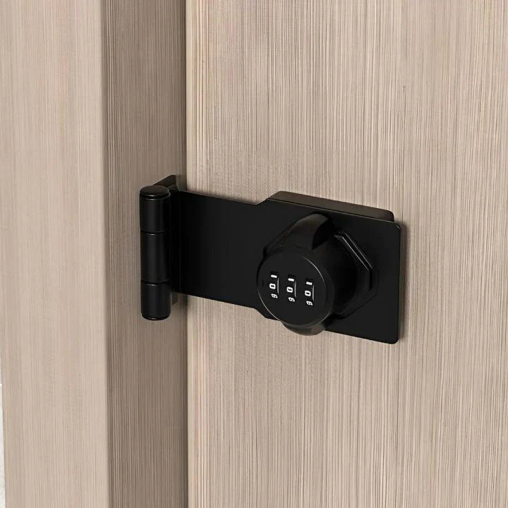 Sleutelloos cijferslot voor kasten. Zwart combinatieslot voor veilige opslag in huis of kantoor. Eenvoudig te installeren.