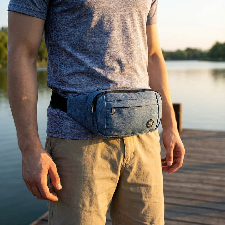 Slim waterdicht heuptasje (AquaHipz) voor sport, outdoor & reizen. Perfect voor joggen of wandelen, unisex.