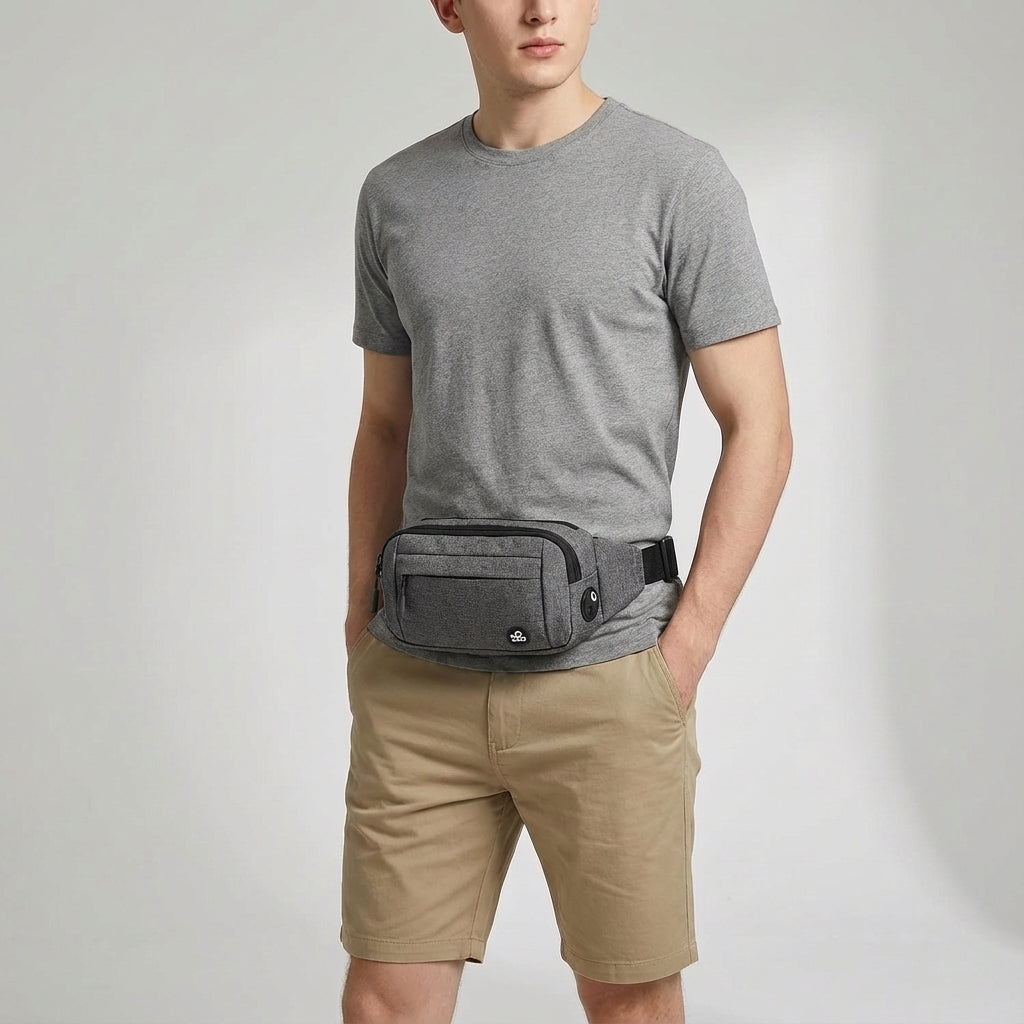 Unisex AquaHipz heuptasje, draagbaar als heup- of crossbody tas. Waterdicht & perfect voor elke avonturier.