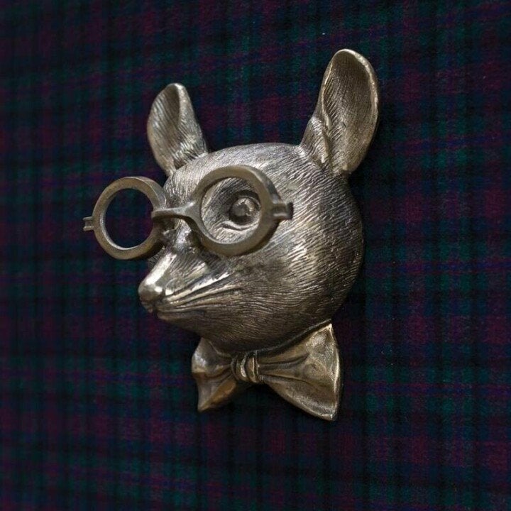 Wanddecoratie: handgeschilderde speelse dierenkop voegt unieke humor toe aan jouw interieur.