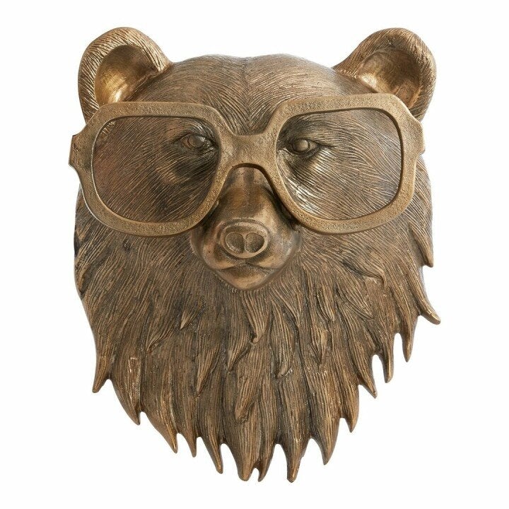 Humoristische dierenhoofd decoratie, een handgeschilderd WallCritters kunstwerk voor je muur.