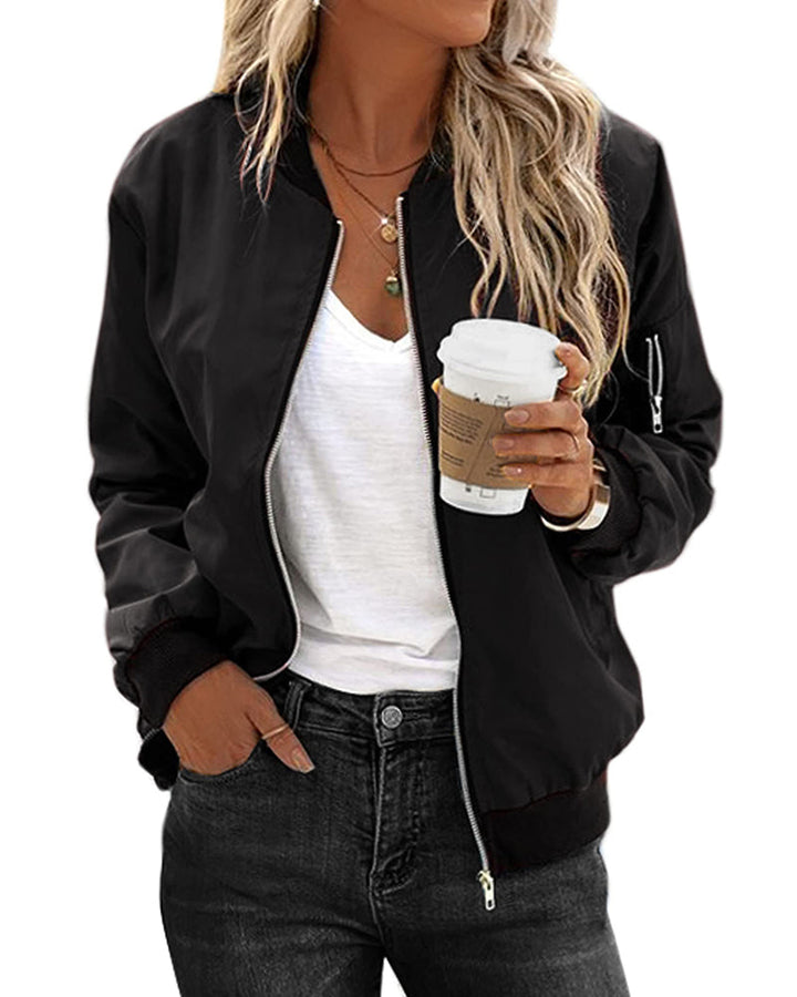 Stijlvol dames bomberjack met comfortabele pasvorm, perfect voor elke casual look in alle seizoenen.