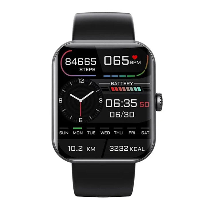 "Stijlvol en modern horloge met kleurenscherm voor pijnloze bloedsuikermeting, hartslagmonitor en slaaptracking."