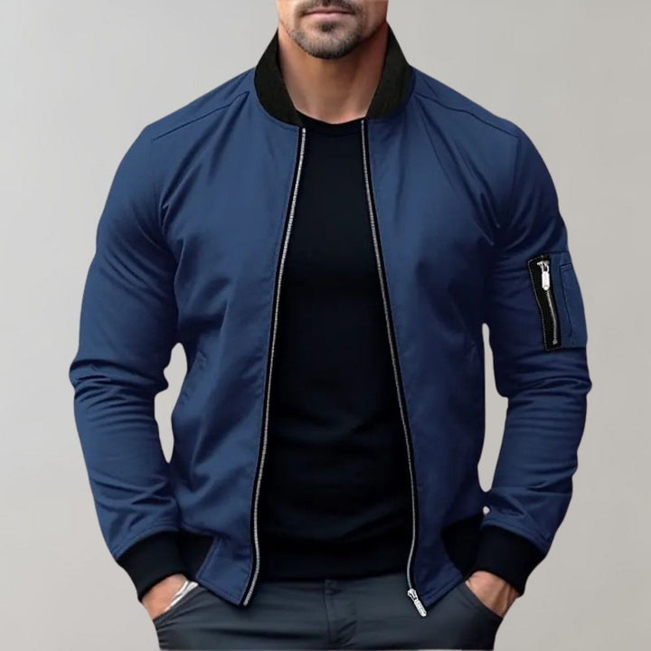 Stijlvol Finn bomberjack heren, regular fit, katoenmix, tijdloos design, diverse kleuren, ideaal voor elke gelegenheid.
