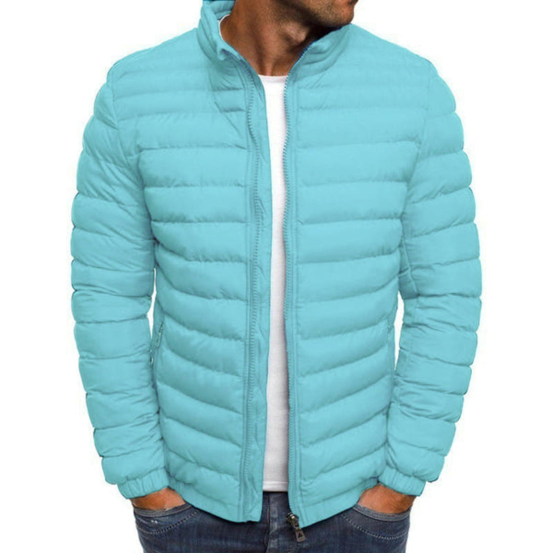 Stijlvol heren pufferjack, warm donsjack. Perfecte winterjas en bovenkleding voor de moderne man.