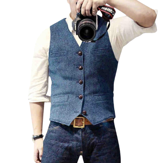 Stijlvol heren gilet Oliver, perfect voor zowel zakelijke als casual gelegenheden. Elegant en veelzijdig herenkleding accessoire.