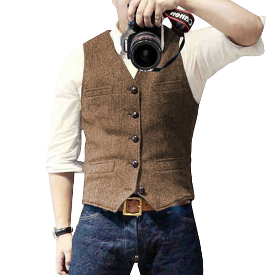 Elegant heren gilet Oliver als essentieel mode accessoire, verhoogt de stijl van elke herenkleding outfit, zakelijk of casual.